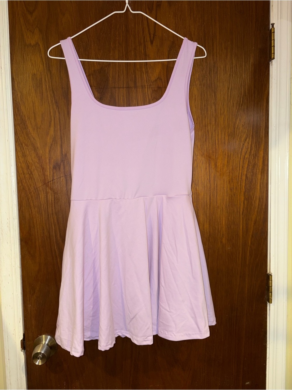 Lilac Scoop Neck Skater Dress